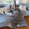 Ультралёгкий спальный мешок NATUREHIKE CNK2350WS023 M300 хлопковый с капюшоном весна осень серый, молния слева 6927595775974